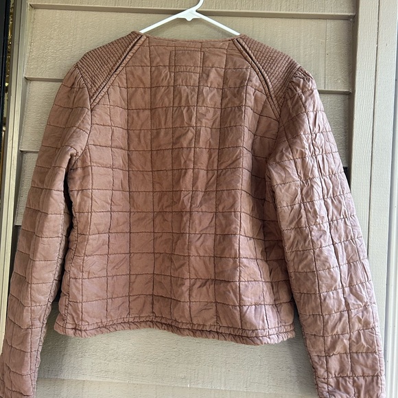 Blank nyc jacket cropped quilted milk chocolate tone. Zip front Sz XL - Picture 5 of 5